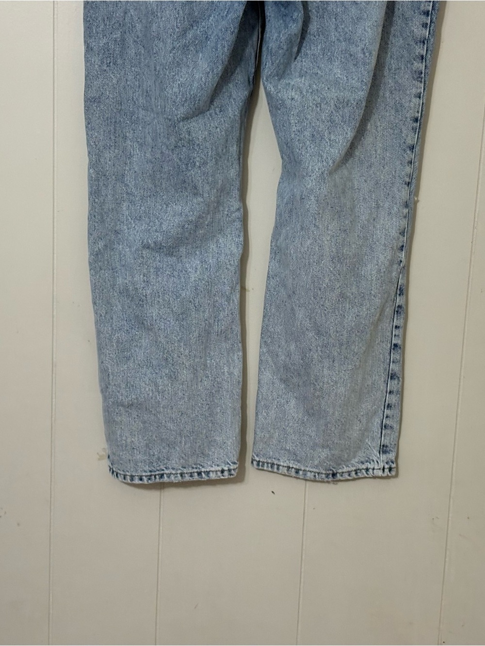 Good American Good Heritage Straight Boyfriend Jeans Distressed Blue 10/30 - Picture 5 of 8